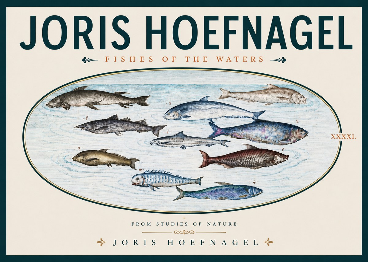 Joris Hoefnagel Fishes of the Waters II No5 - Poszter