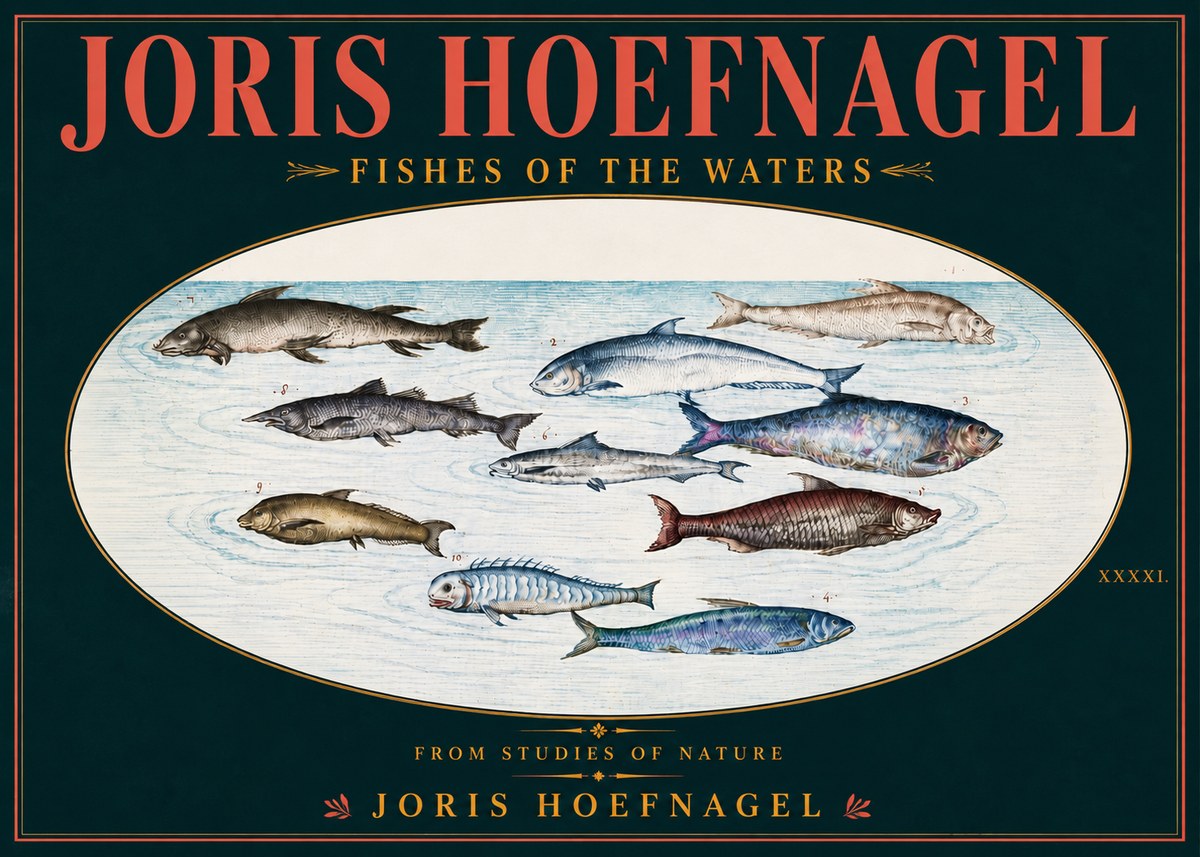 Joris Hoefnagel Fishes of the Waters II No6 - Poszter