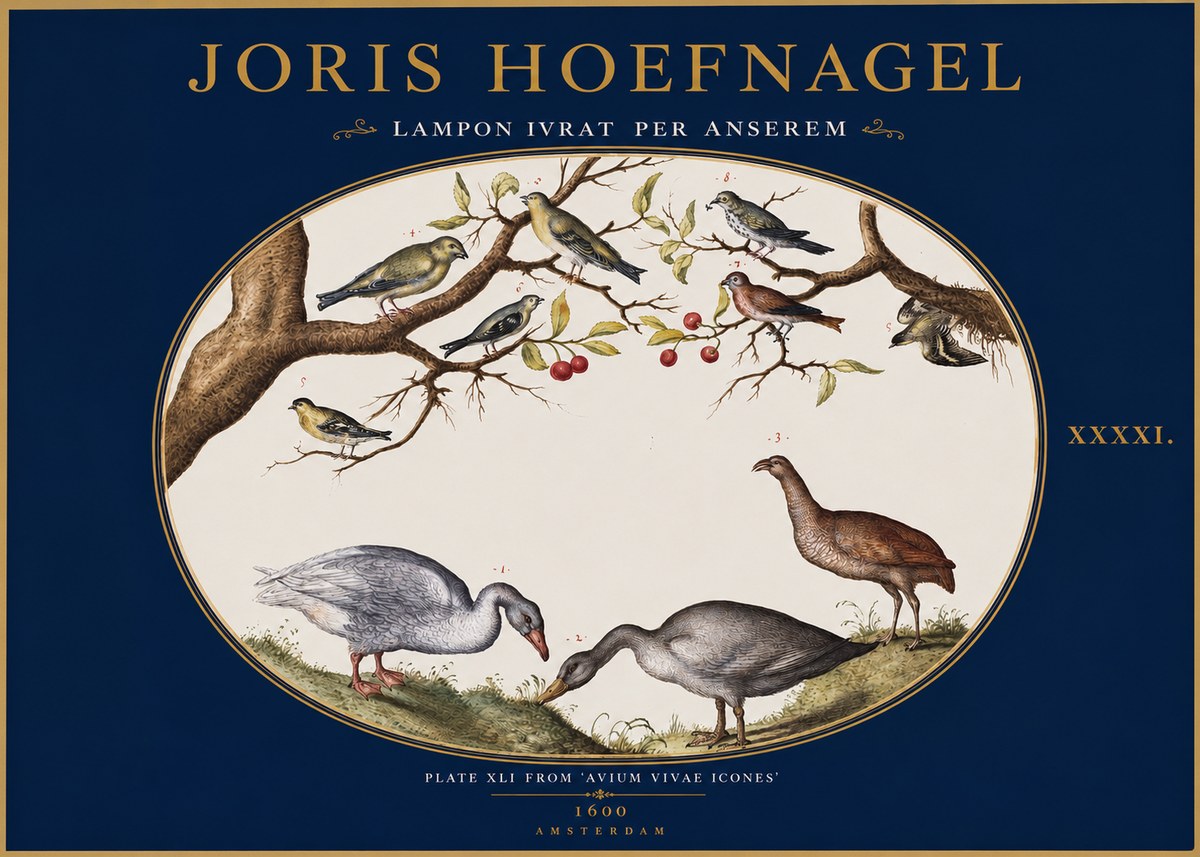 Joris Hoefnagel Lampon Ivrat per Anserem No2 - Poszter