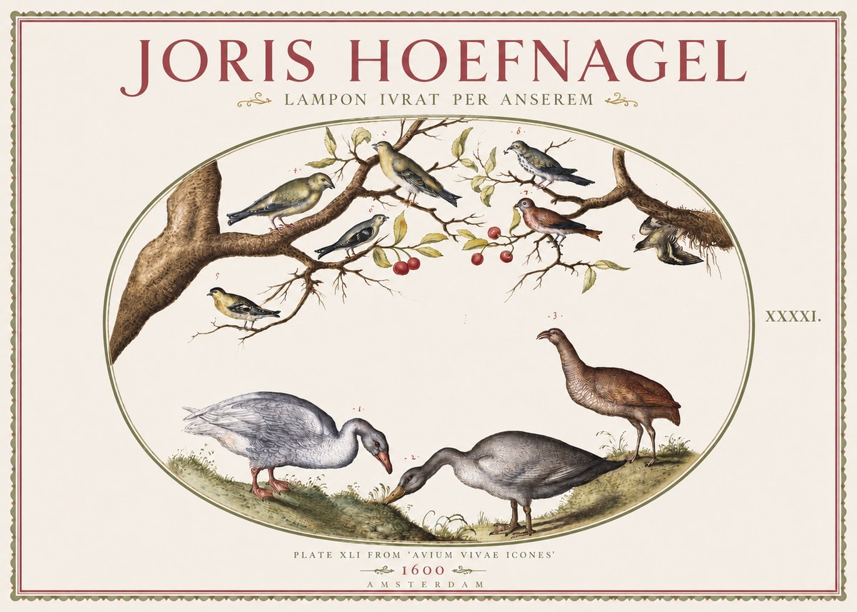 Joris Hoefnagel Lampon Ivrat per Anserem No3 - Poszter