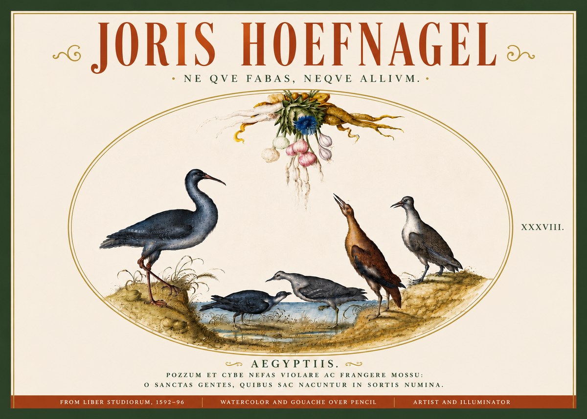 Joris Hoefnagel Aegyptiis. No6 - Poszter