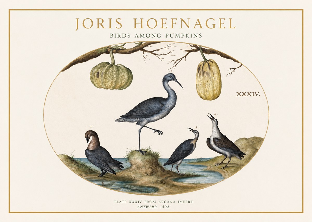 Joris Hoefnagel Birds and Fruits No2 - Poszter