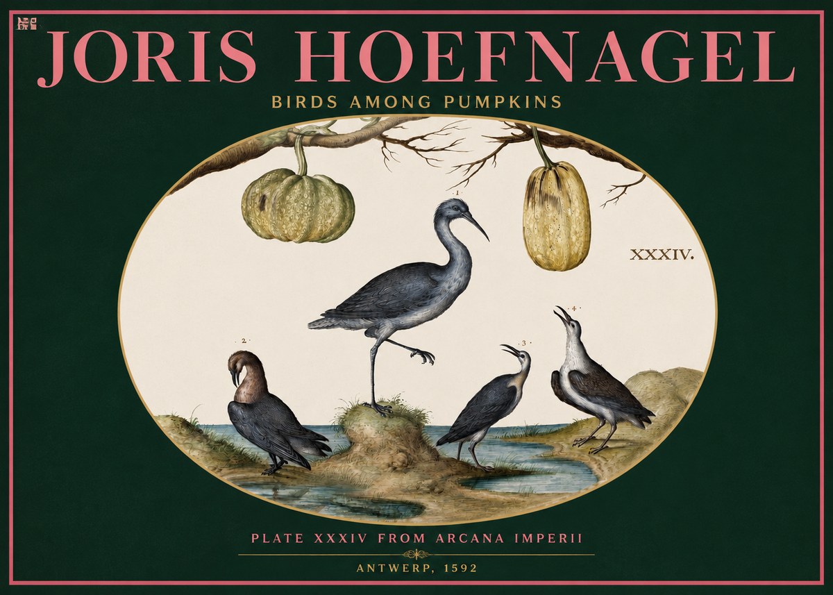 Joris Hoefnagel Birds and Fruits No3 - Poszter