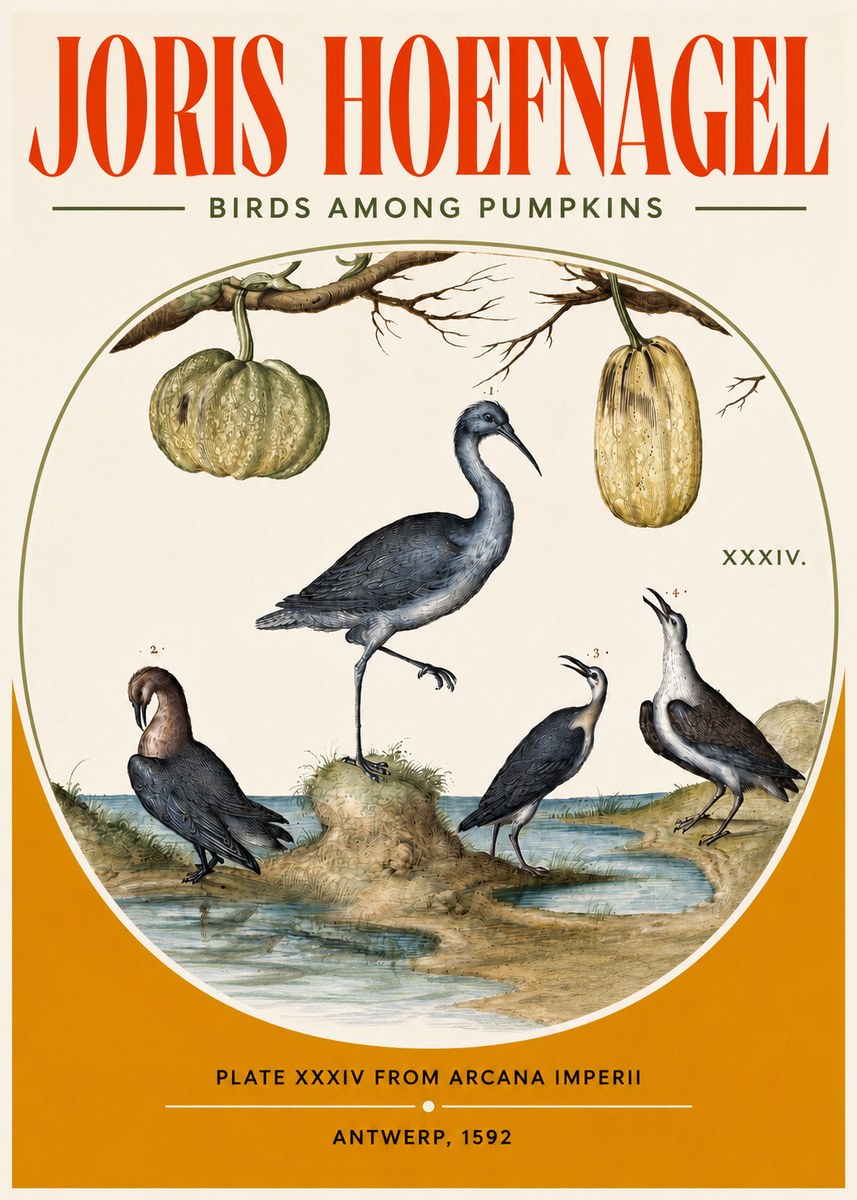 Joris Hoefnagel Birds and Fruits No4 - Poszter