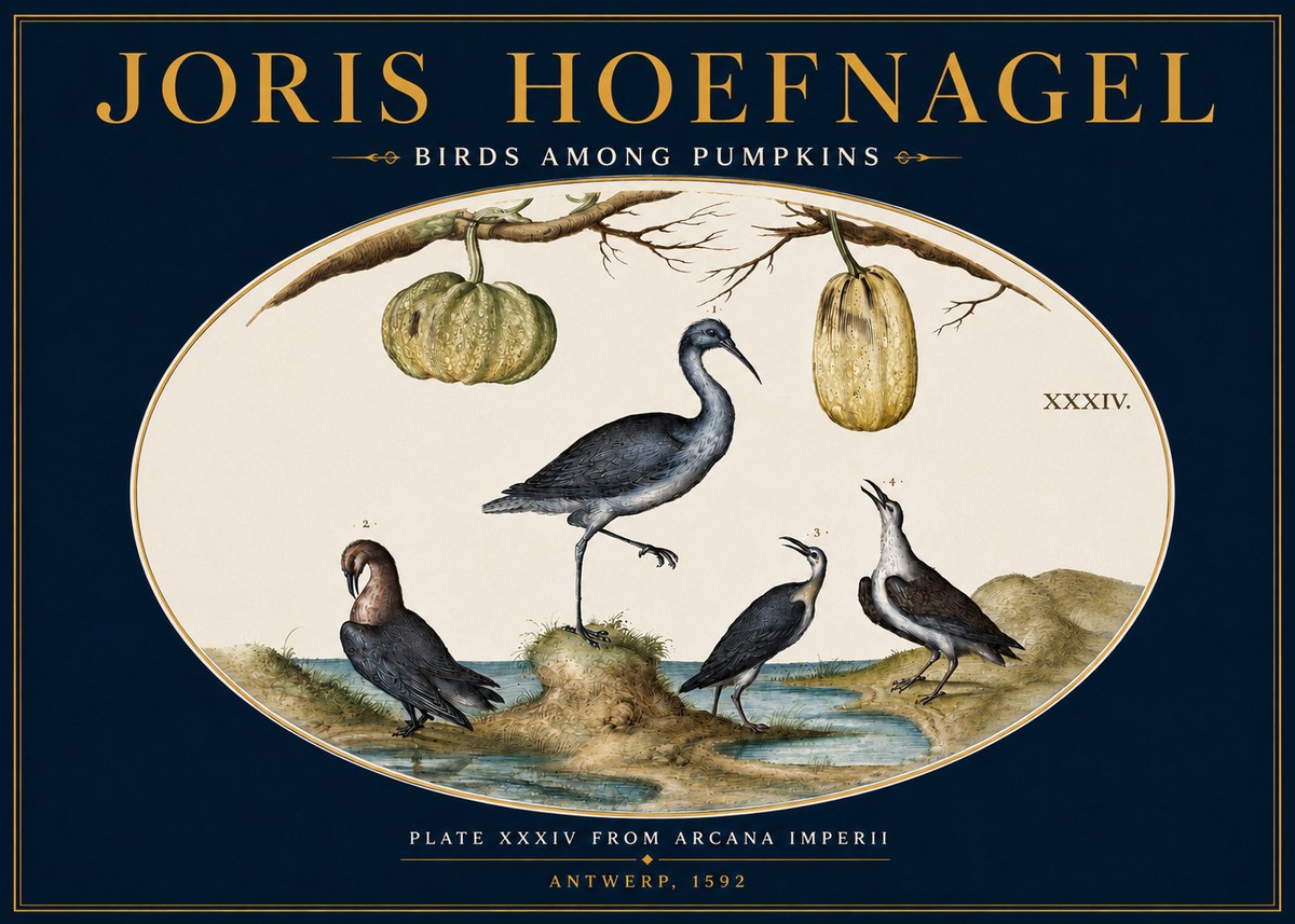 Joris Hoefnagel Birds and Fruits No5 - Poszter