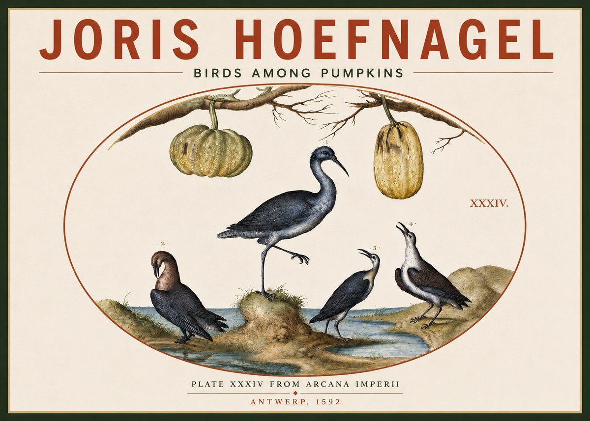 Joris Hoefnagel Birds and Fruits No6 - Poszter