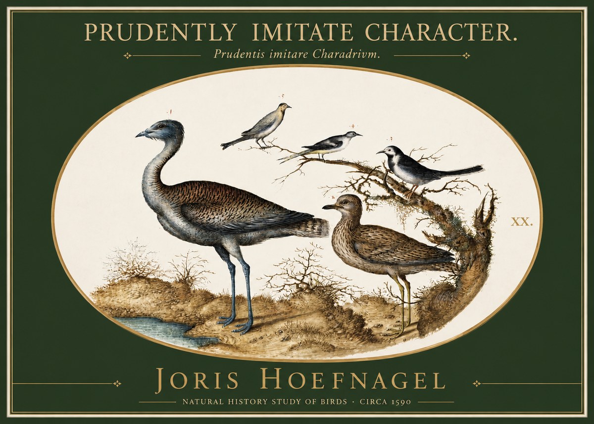 Joris Hoefnagel Prudently Imitate Character. No2 - Poszter