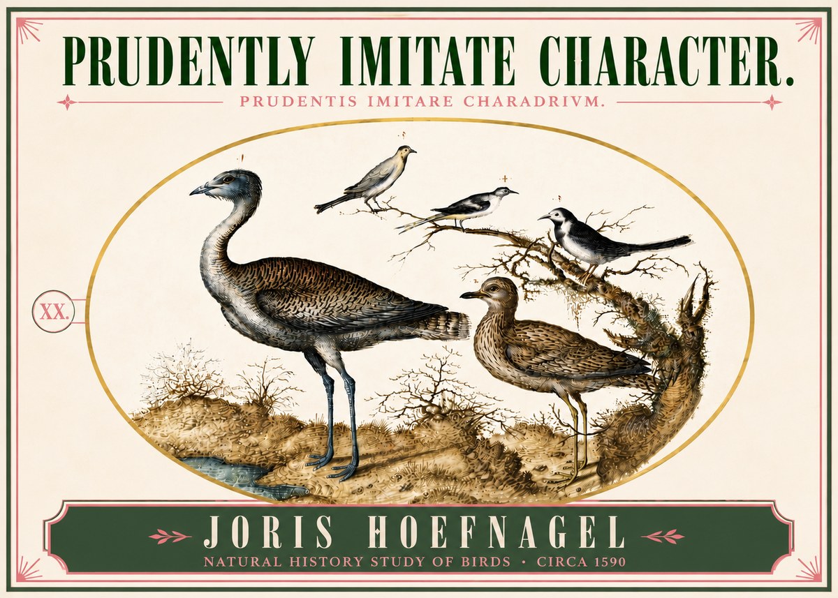 Joris Hoefnagel Prudently Imitate Character. No6 - Poszter