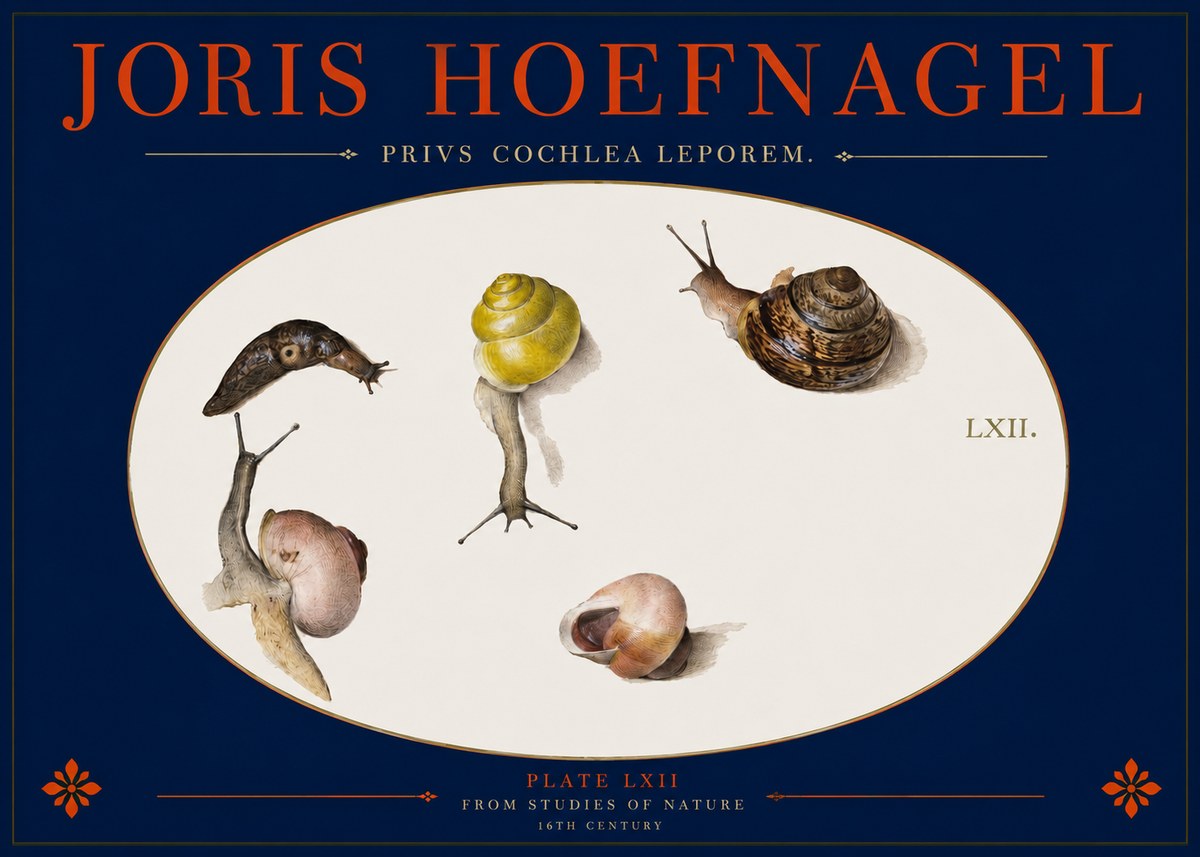 Joris Hoefnagel Privs Cochlea Leporem. No2 - Poszter