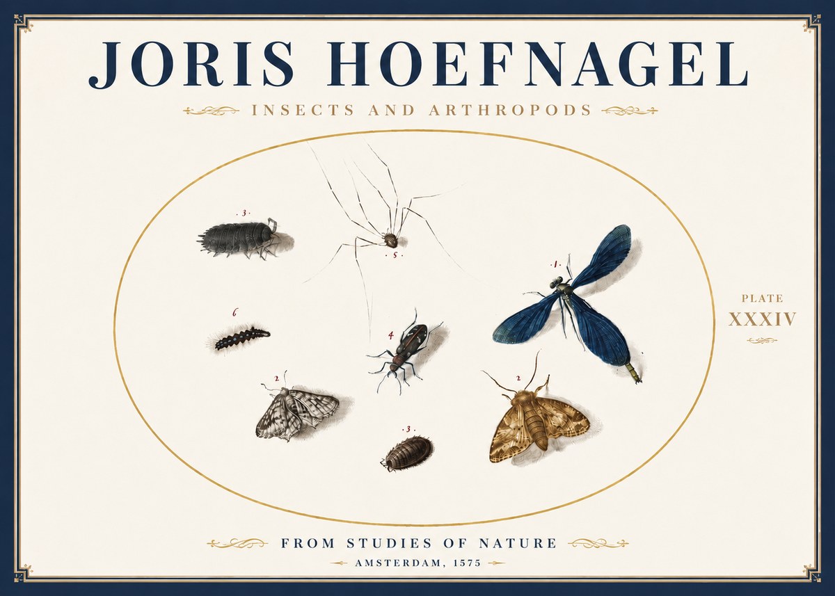 Joris Hoefnagel Insects and Arthropods No4 - Poszter