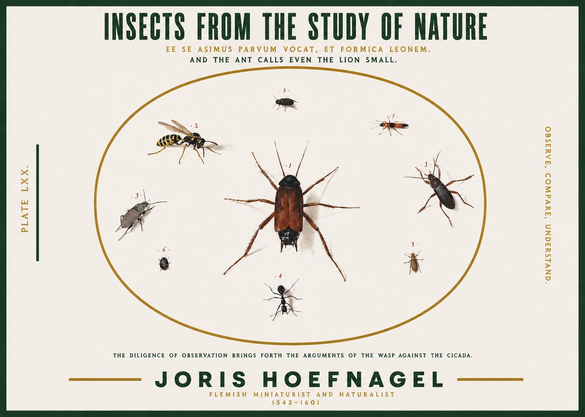 Joris Hoefnagel Insects from the Study of Nature No2 - Poszter