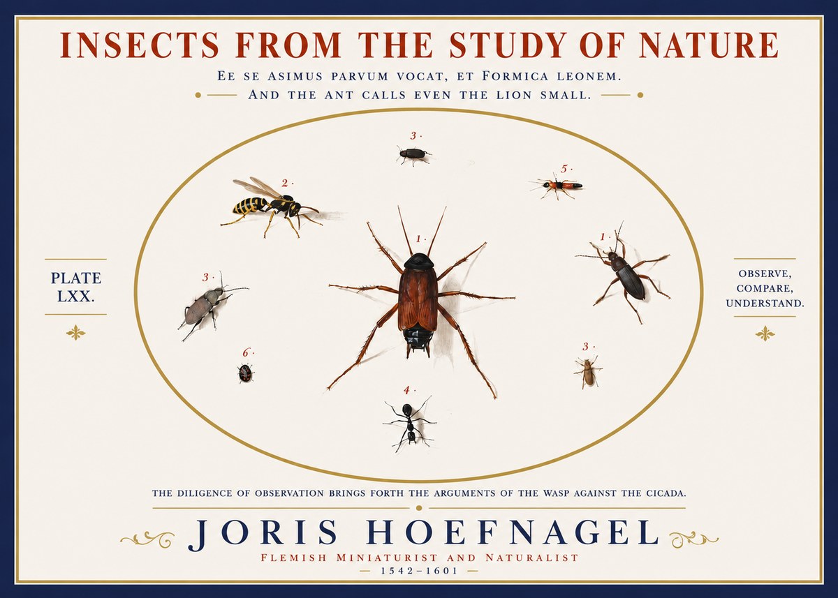 Joris Hoefnagel Insects from the Study of Nature No3 - Poszter