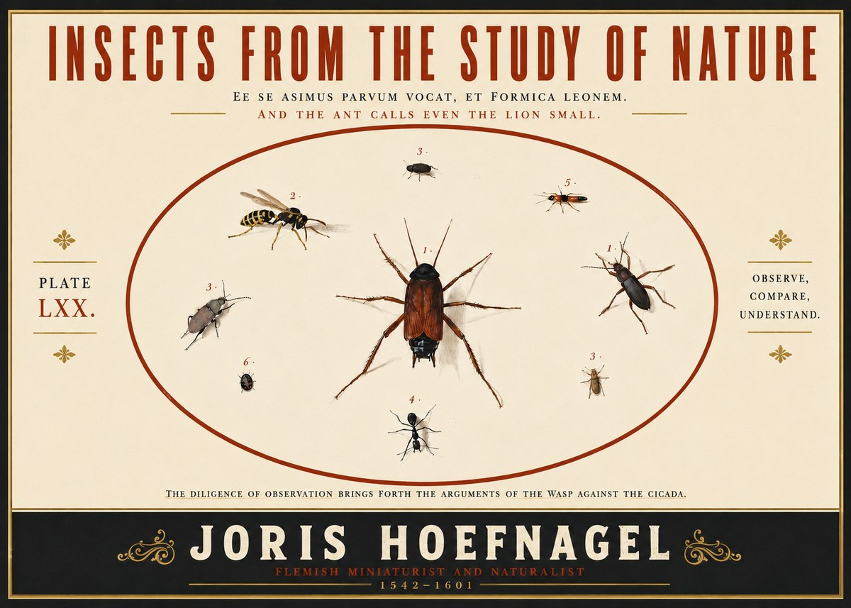 Joris Hoefnagel Insects from the Study of Nature No4 - Poszter