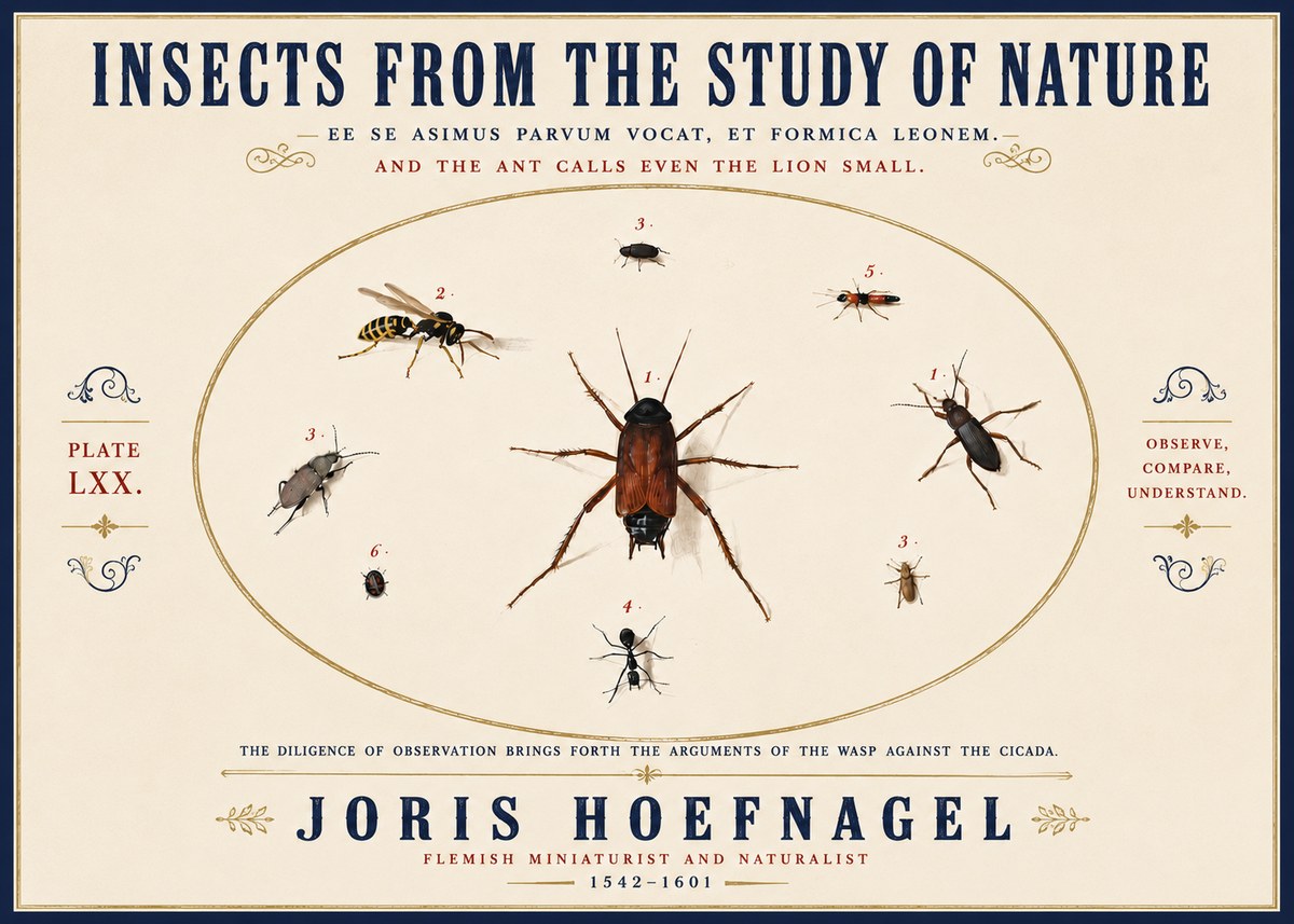 Joris Hoefnagel Insects from the Study of Nature No6 - Poszter