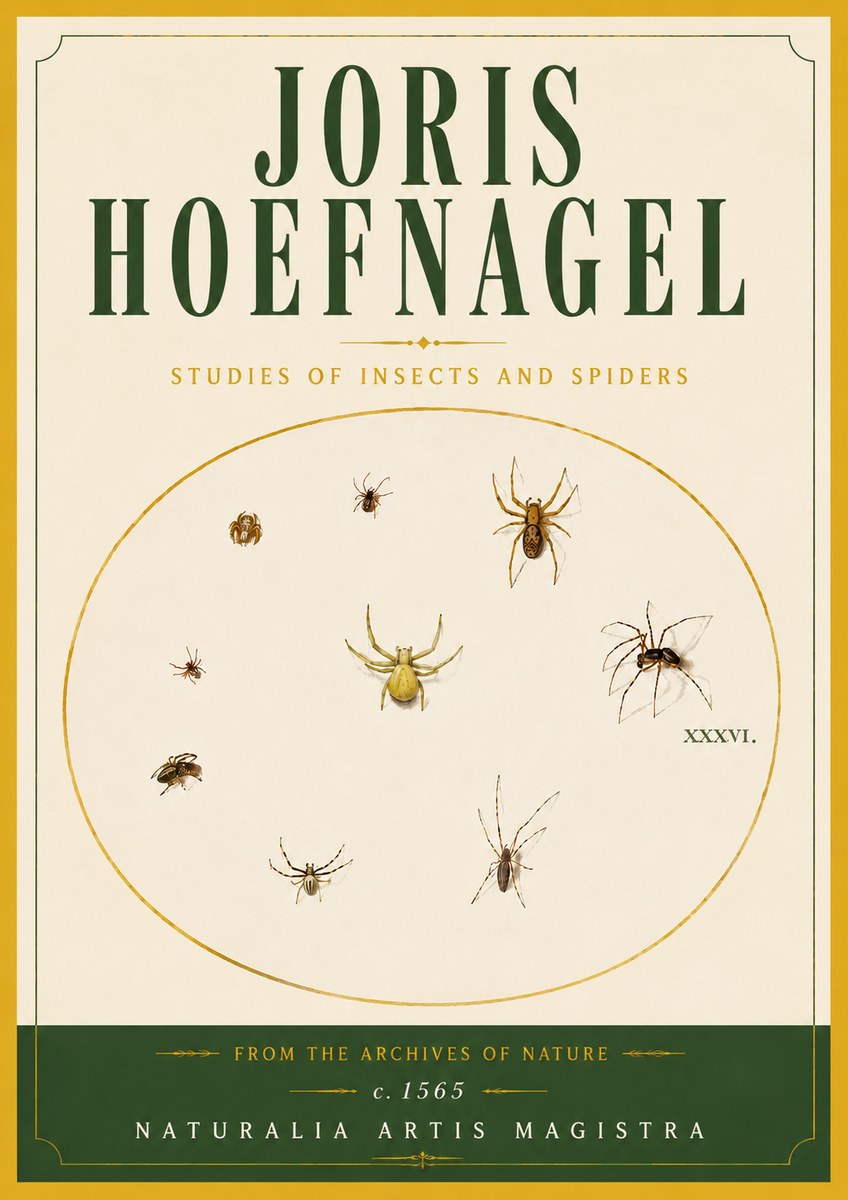 Joris Hoefnagel Studies of Insects and Spiders No6 - Poszter