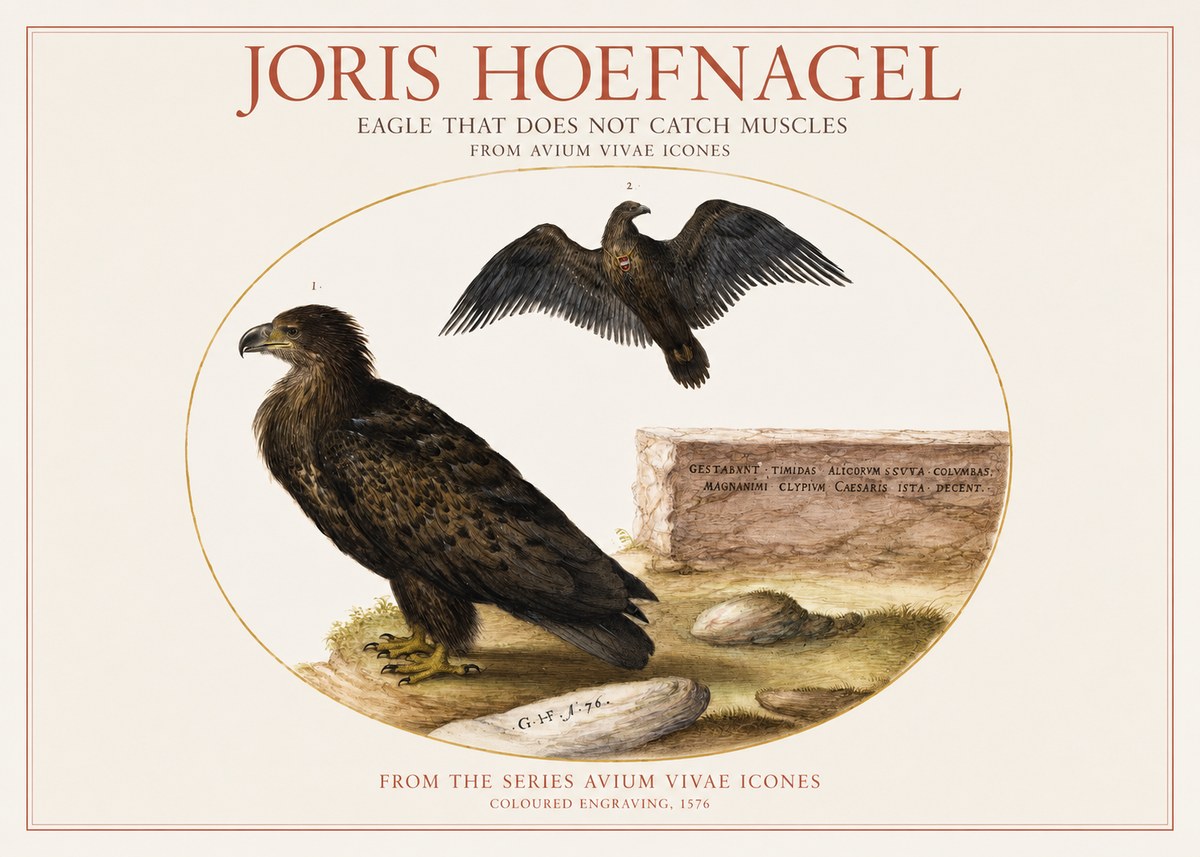 Joris Hoefnagel Eagle That Does Not Catch Muscles No1 - Poszter