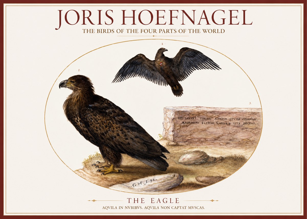 Joris Hoefnagel Eagle That Does Not Catch Muscles No6 - Poszter