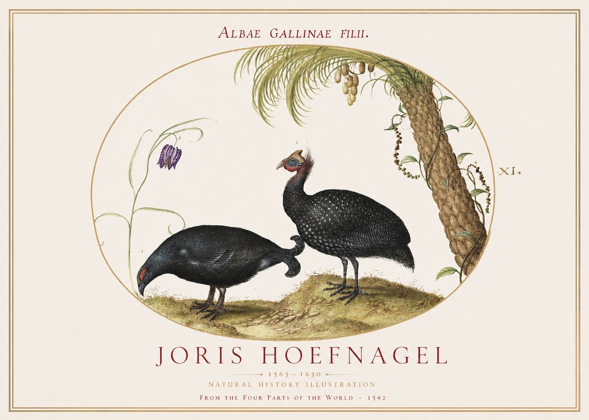 Joris Hoefnagel Albae Gallinae Filii. No1 - Poszter