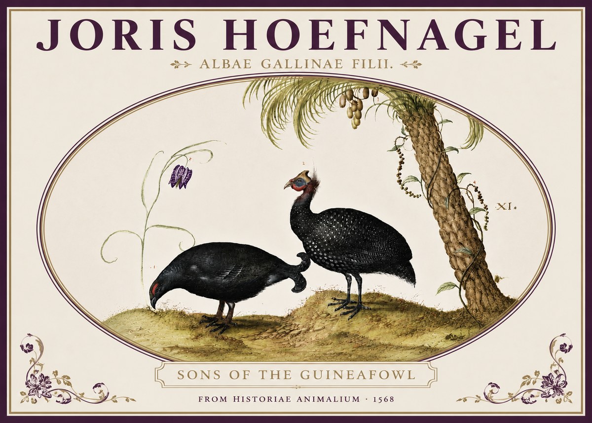 Joris Hoefnagel Albae Gallinae Filii. No4 - Poszter