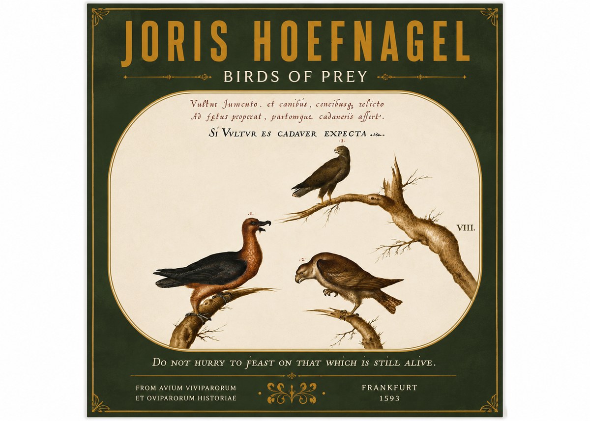 Joris Hoefnagel Birds of Prey No5 - Poszter