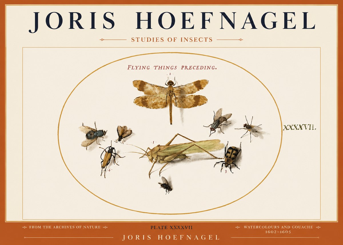 Joris Hoefnagel Flying Things Preceding. No3 - Poszter
