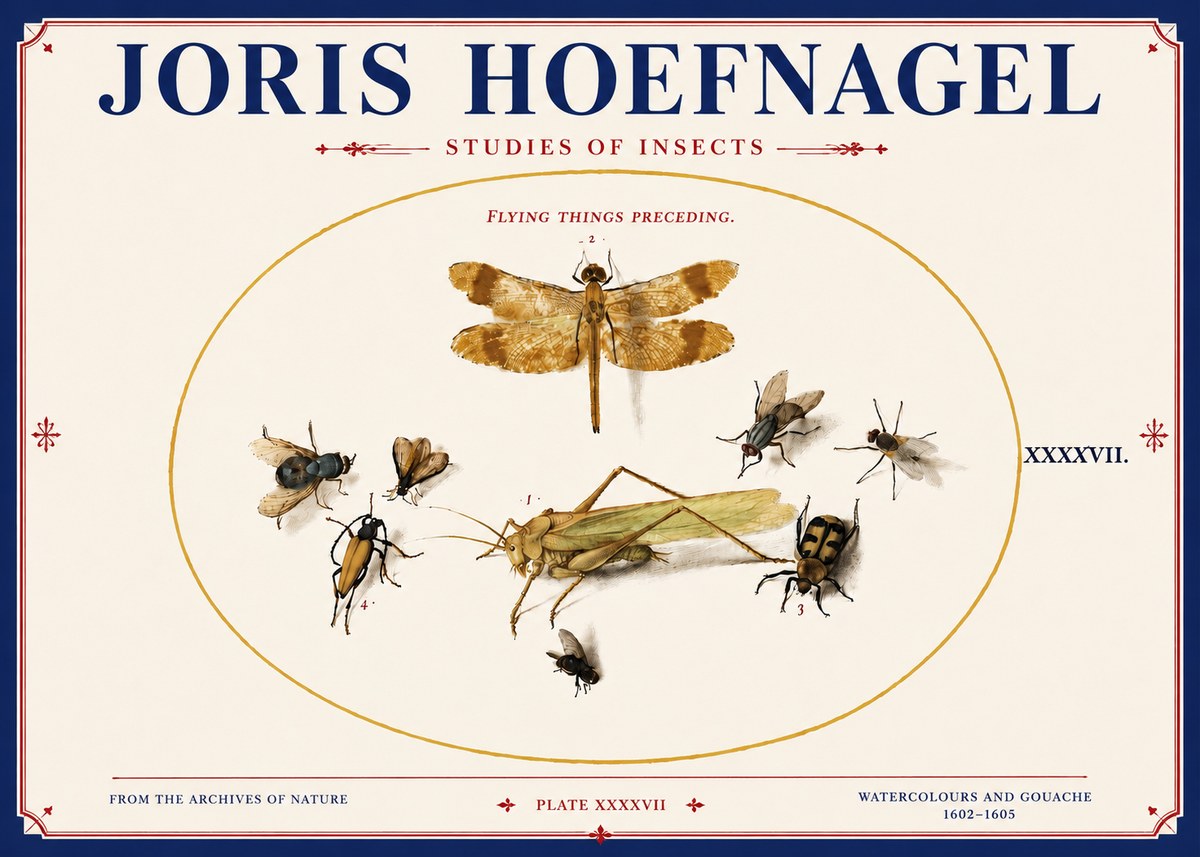 Joris Hoefnagel Flying Things Preceding. No4 - Poszter