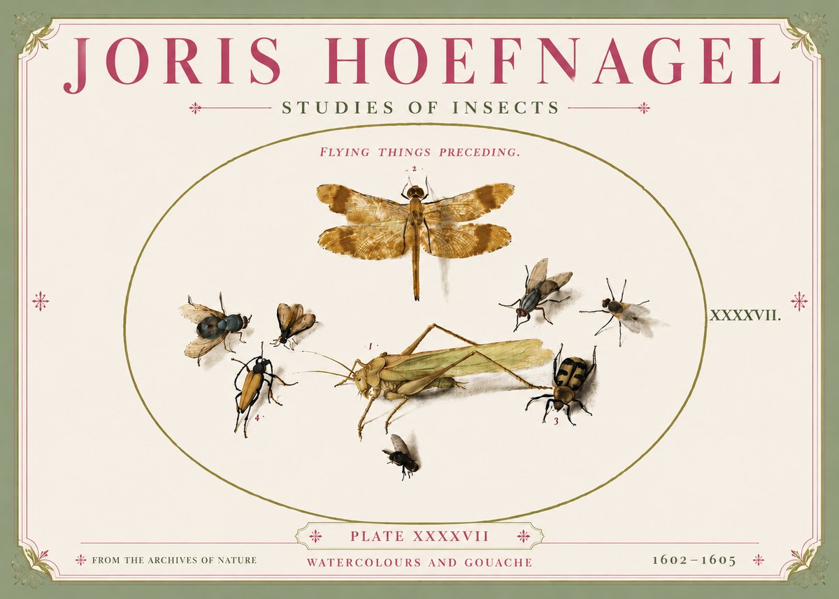 Joris Hoefnagel Flying Things Preceding. No5 - Poszter