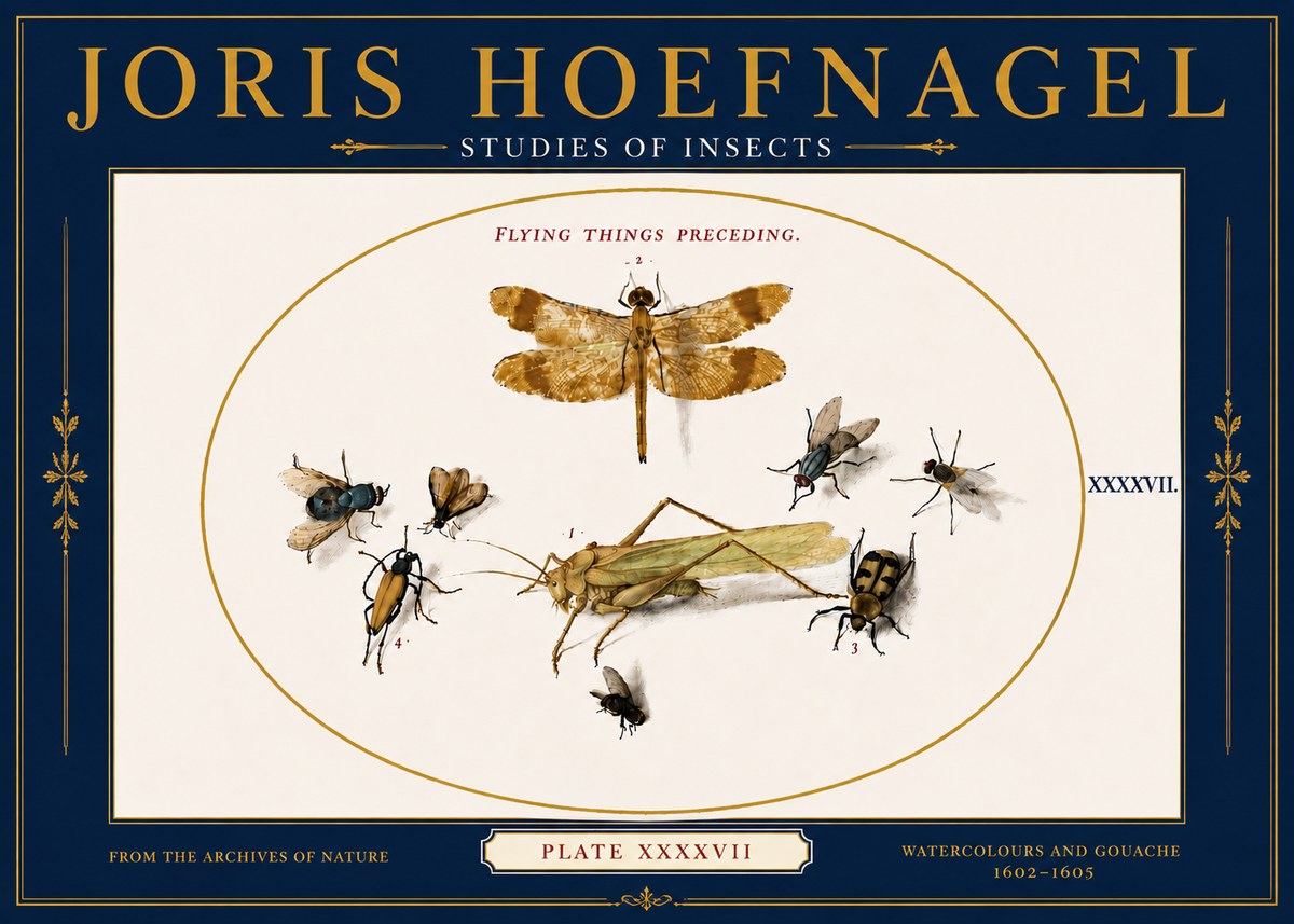 Joris Hoefnagel Flying Things Preceding. No6 - Poszter