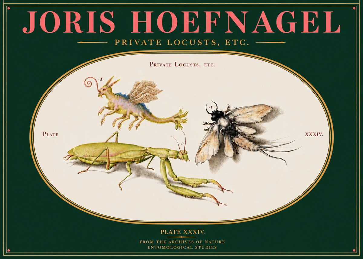 Joris Hoefnagel Privs Locvsta Bovem. No4 - Poszter