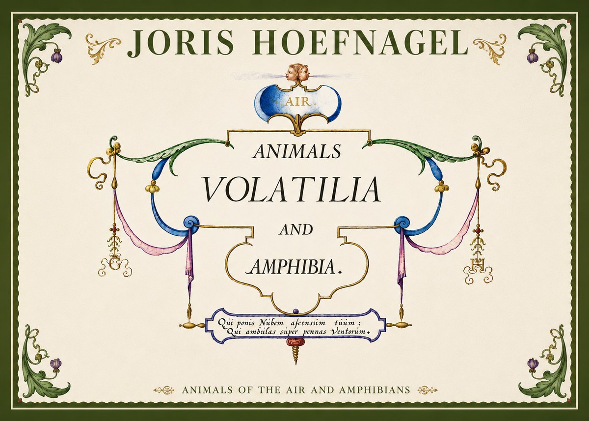 Joris Hoefnagel Animals Volatilia and Amphibia. No5 - Poszter