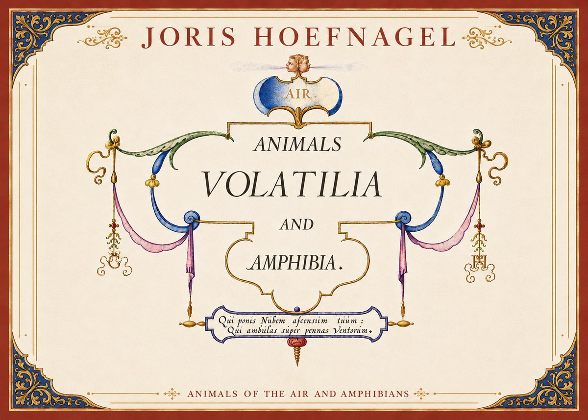Joris Hoefnagel Animals Volatilia and Amphibia. No6 - Poszter