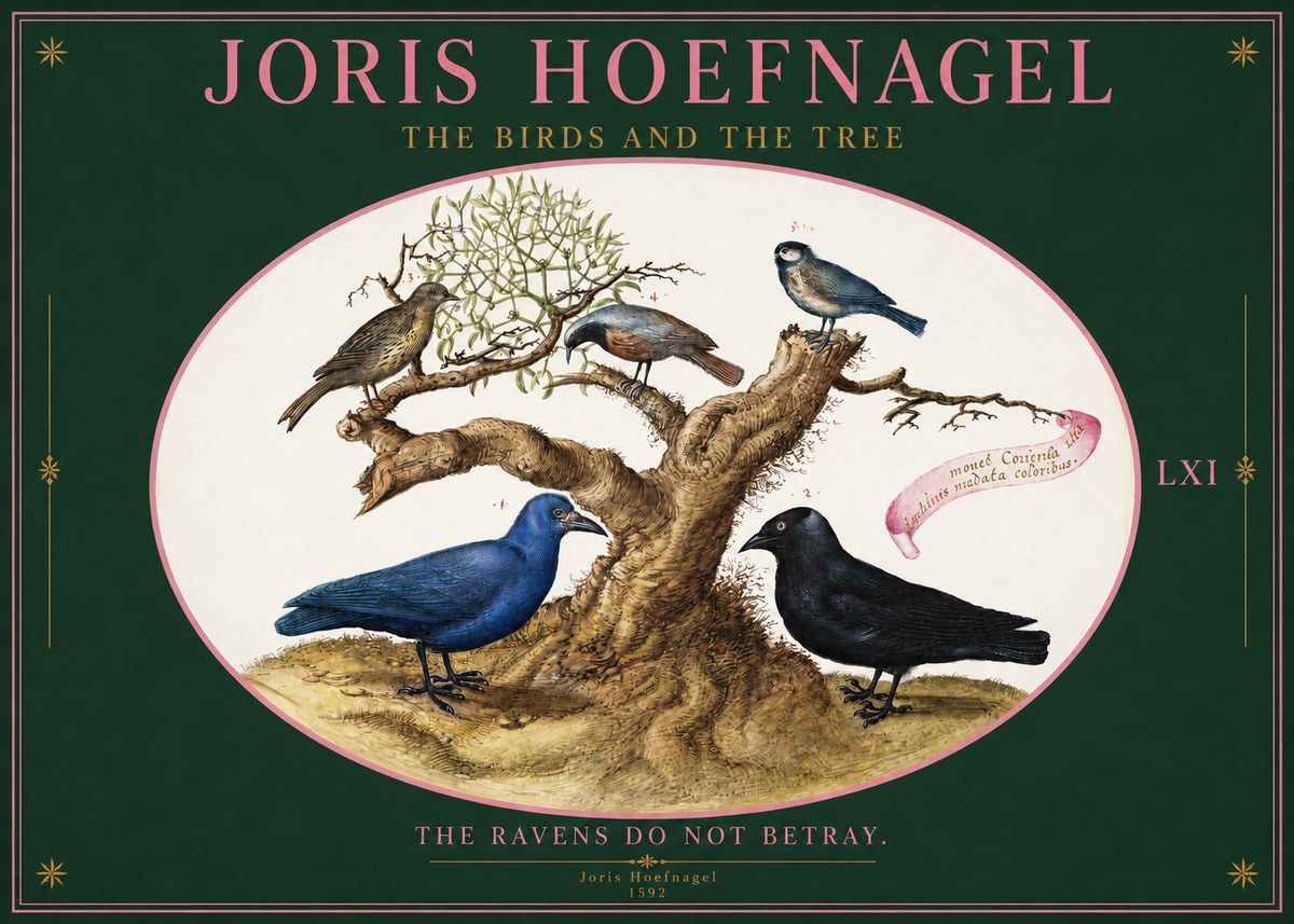 Joris Hoefnagel The Birds and the Tree No2 - Poszter