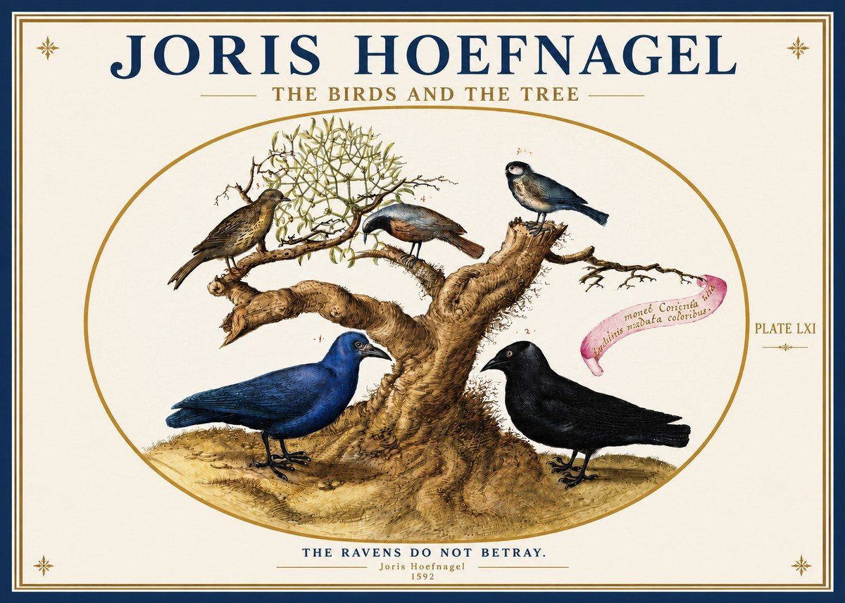 Joris Hoefnagel The Birds and the Tree No3 - Poszter