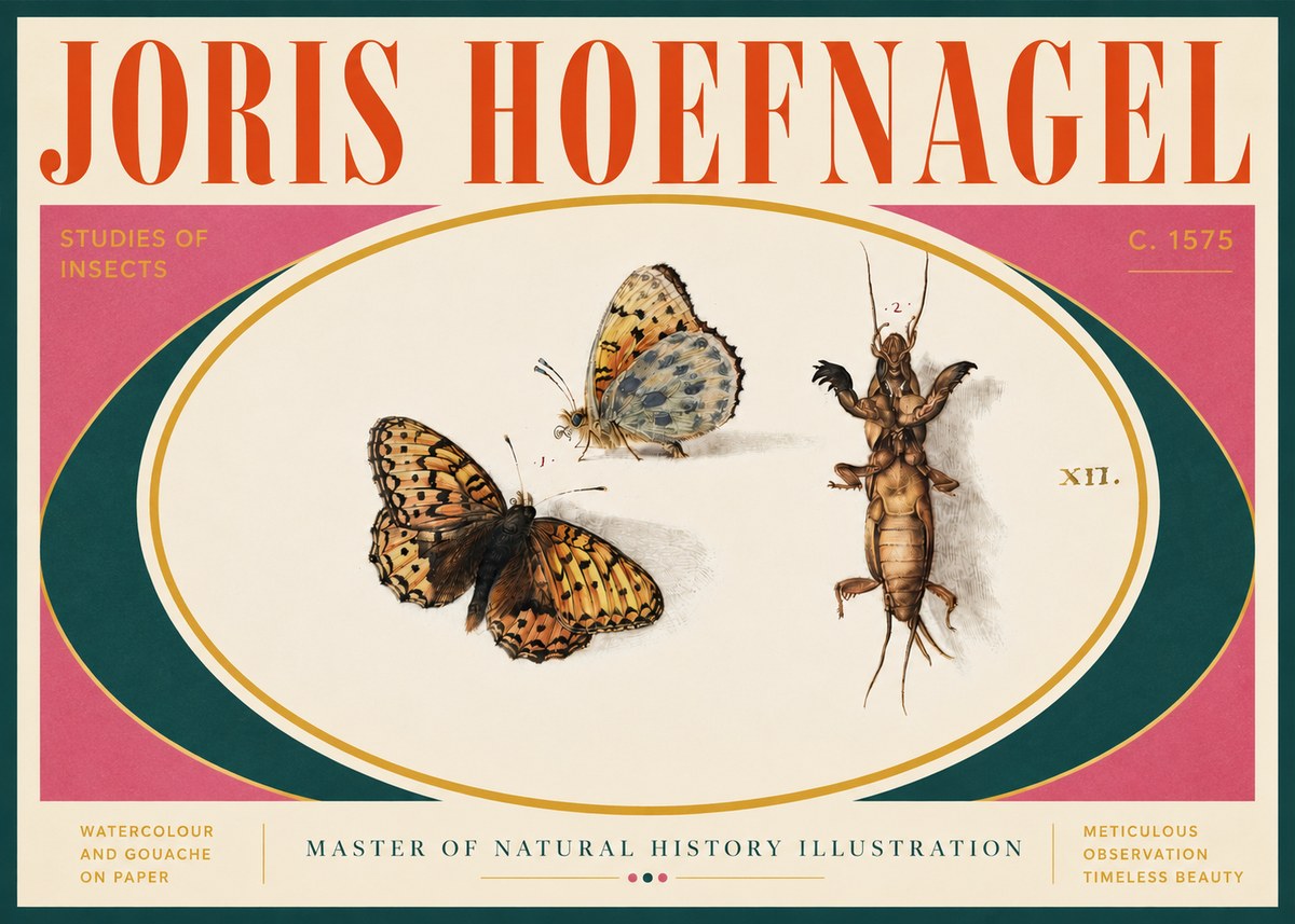 Joris Hoefnagel Studies of Insects Xii No4 - Poszter