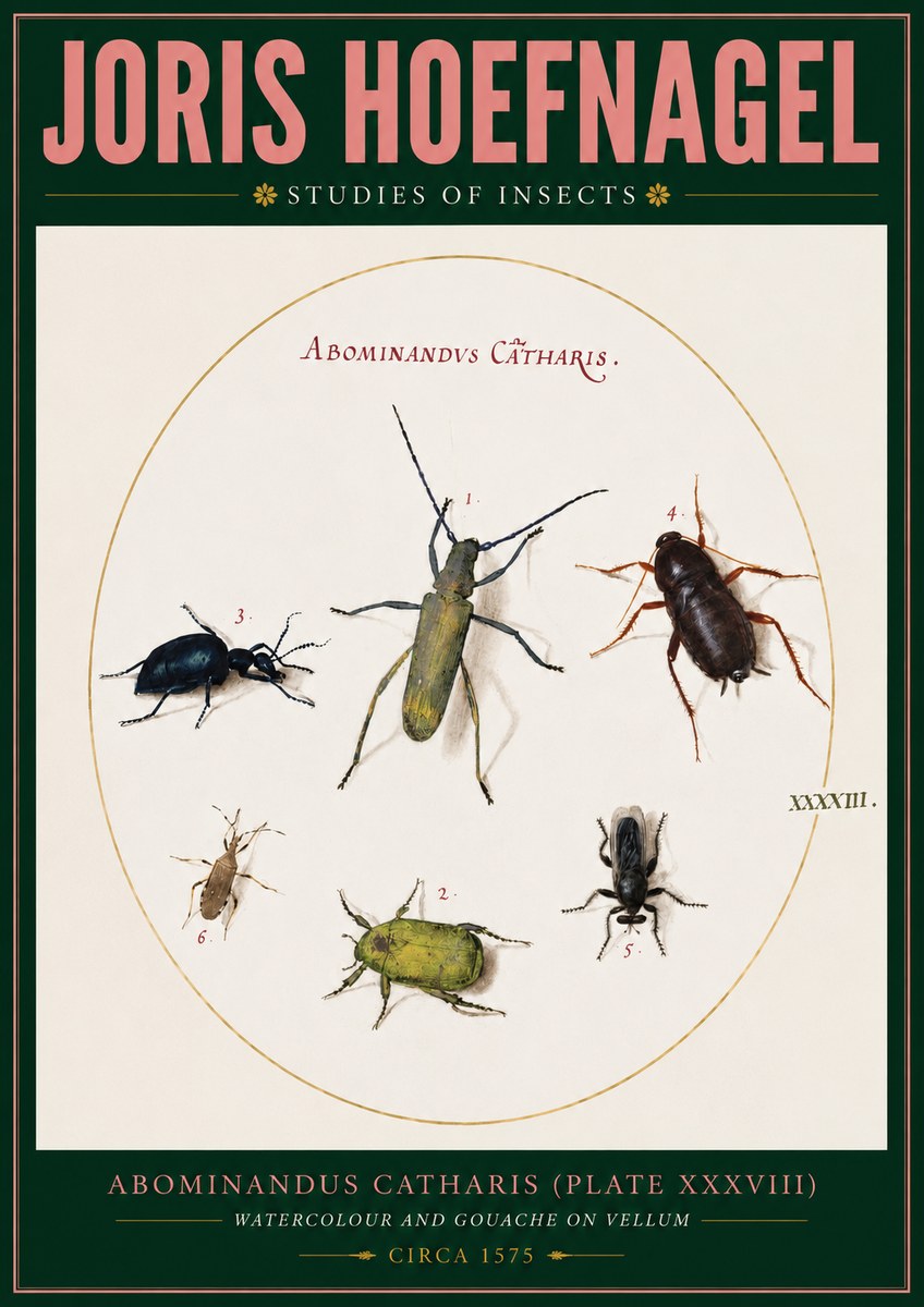 Joris Hoefnagel Abominandus Catharis (Plate Xxxviii) No2 - Poszter