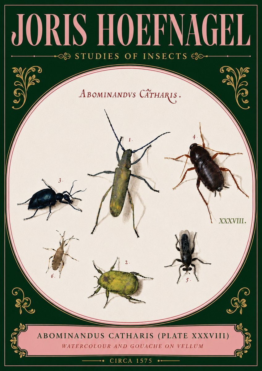 Joris Hoefnagel Abominandus Catharis (Plate Xxxviii) No5 - Poszter