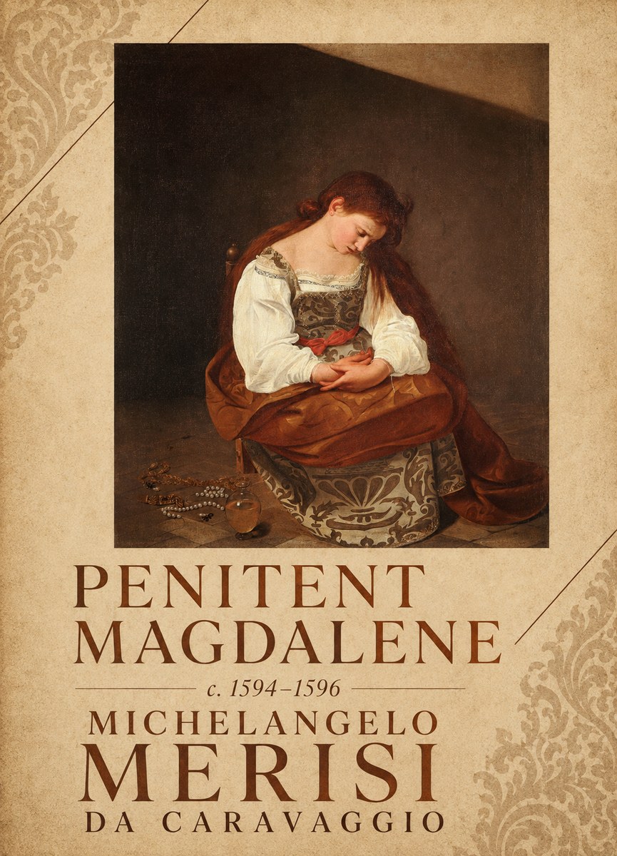 Michelangelo Merisi da Caravaggio Penitent Magdalene No3 - Poszter