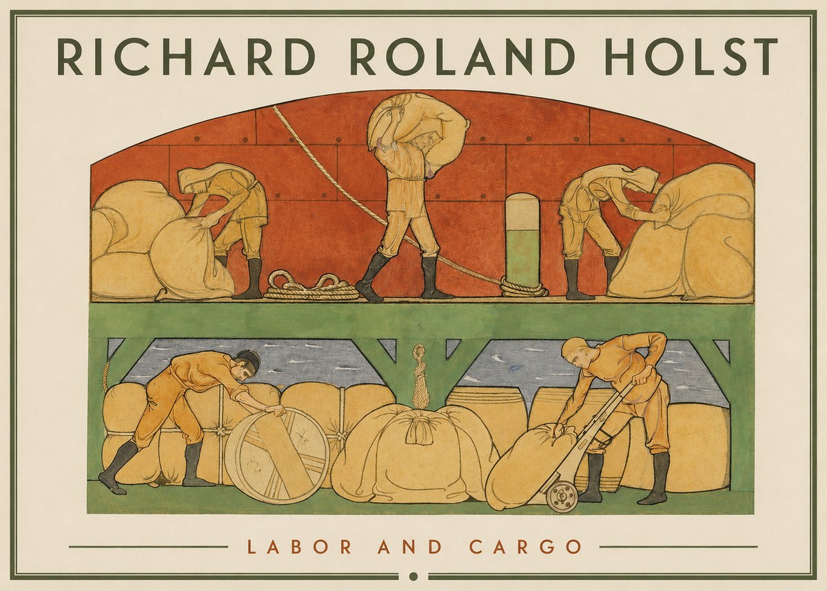 Richard Roland Holst Labor and Cargo No2 - Poszter