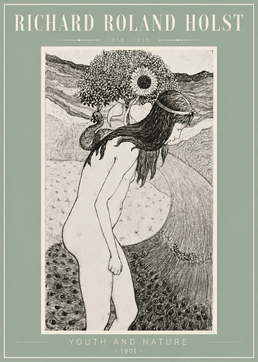 Richard Roland Holst Youth and Nature No3 - Poszter