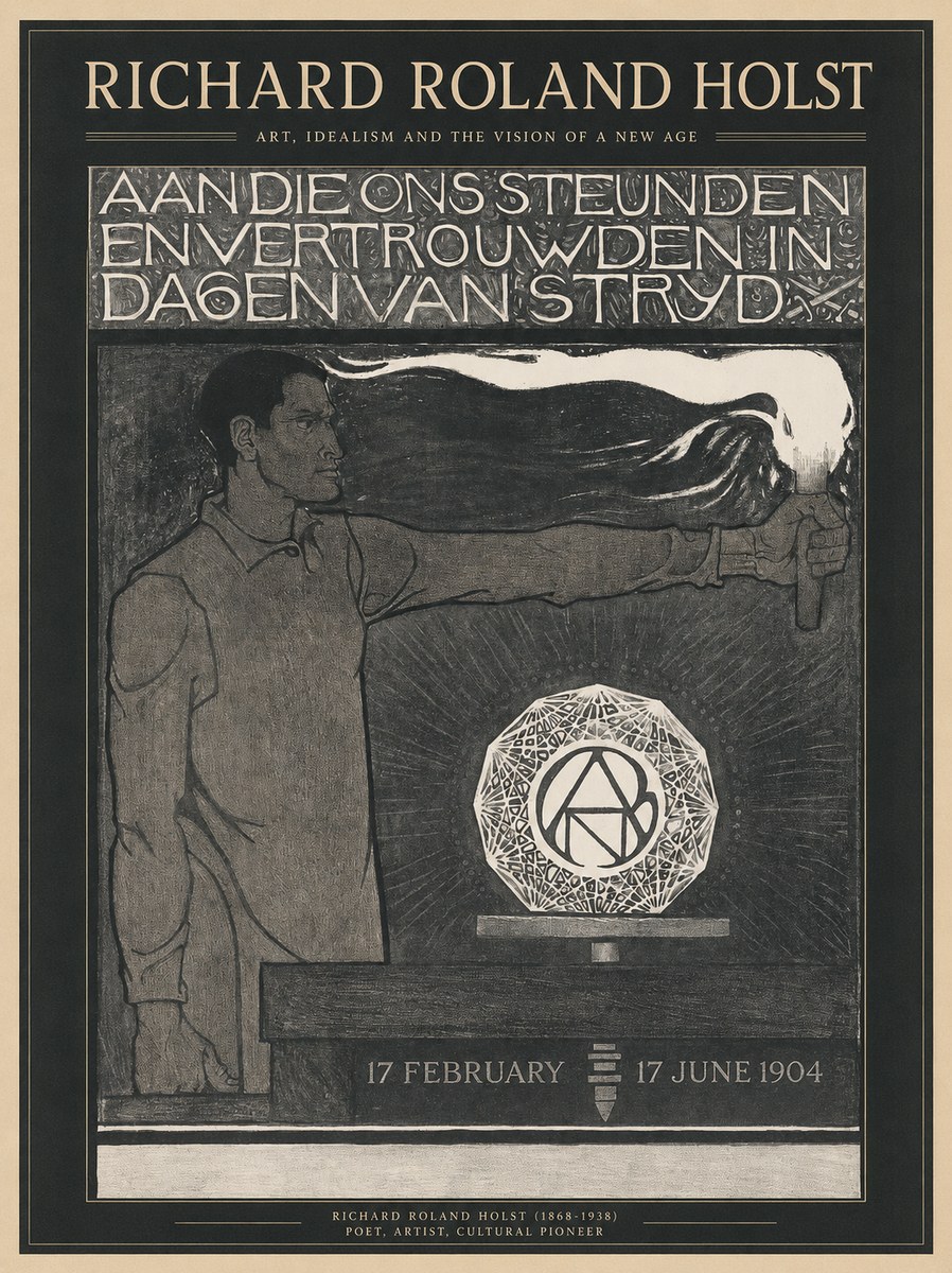 Richard Roland Holst Aan Die Ons Steunden En Vertrouwden in Dagen Van Stryd No1 - Poszter