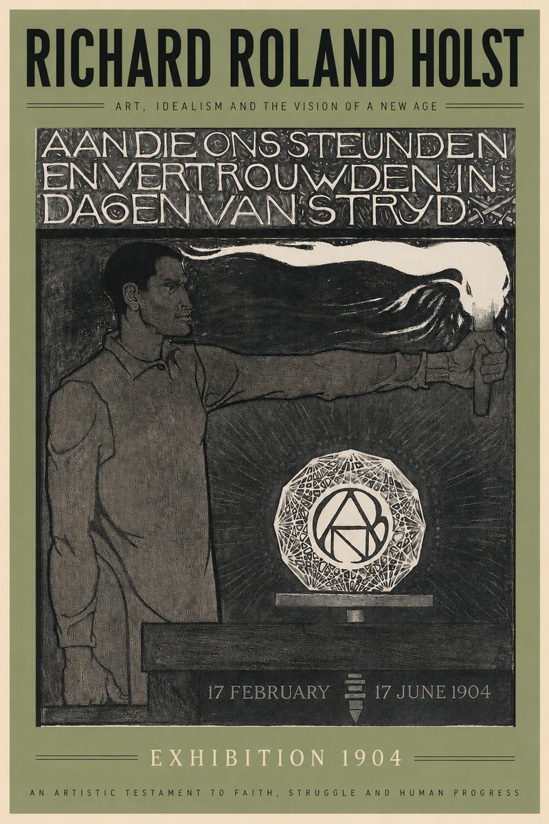 Richard Roland Holst Aan Die Ons Steunden En Vertrouwden in Dagen Van Stryd No2 - Poszter