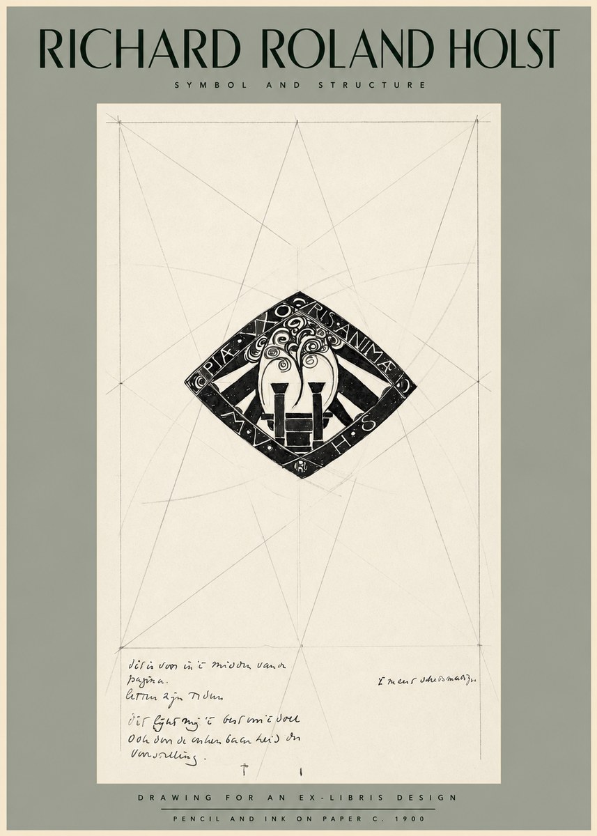 Richard Roland Holst Design for Ex Libris No2 - Poszter