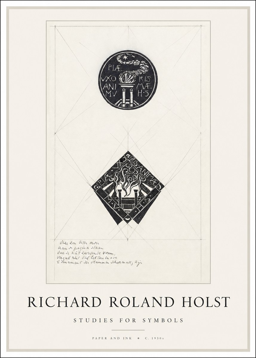 Richard Roland Holst Study for Emblems No2 - Poszter