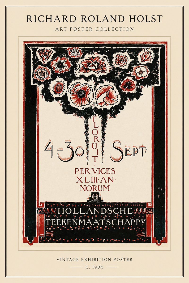 Richard Roland Holst Hollandsche Teekenmaatschappij No1 - Poszter