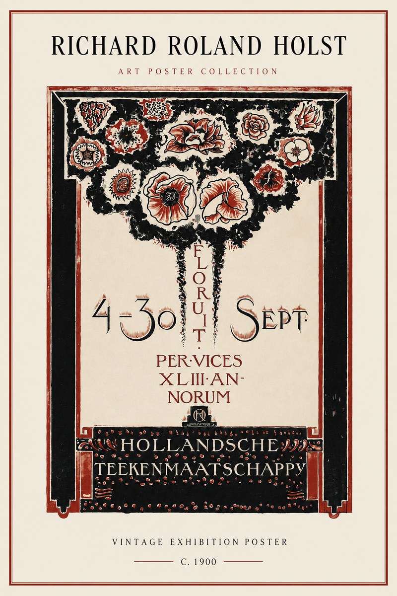 Richard Roland Holst Hollandsche Teekenmaatschappij No2 - Poszter
