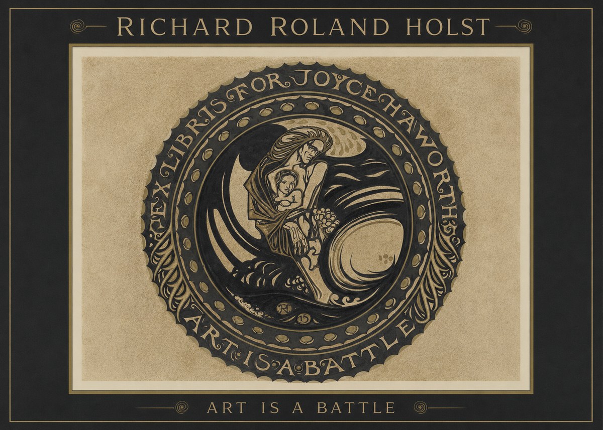 Richard Roland Holst Ex Libris for Joyce Haworth No1 - Poszter