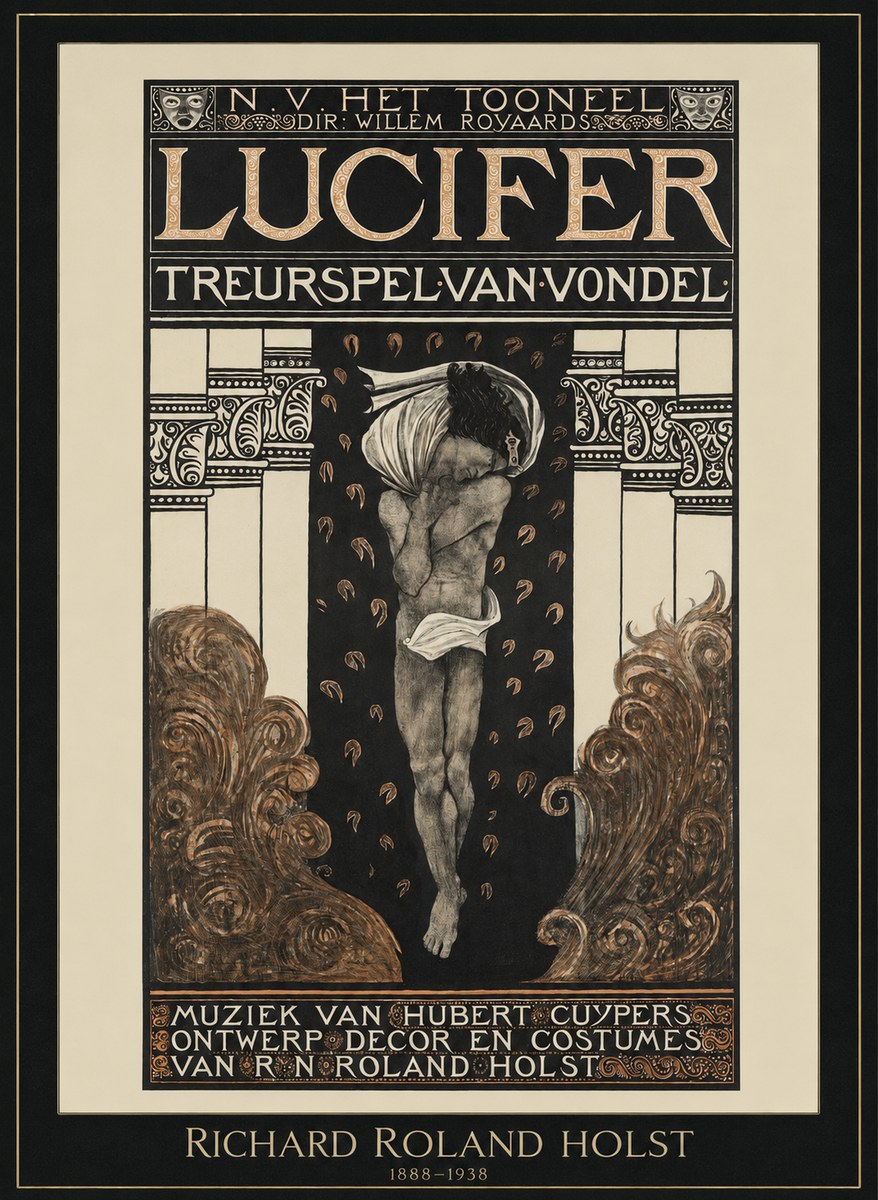 Richard Roland Holst Lucifer Treurspel Van Vondel No1 - Poszter