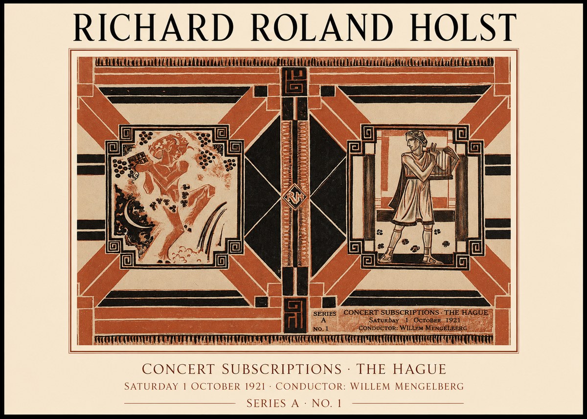Richard Roland Holst Concert Subscriptions - the Hague No1 - Poszter