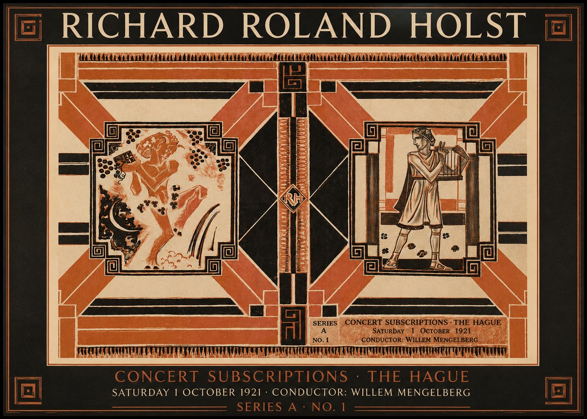 Richard Roland Holst Concert Subscriptions - the Hague No2 - Poszter