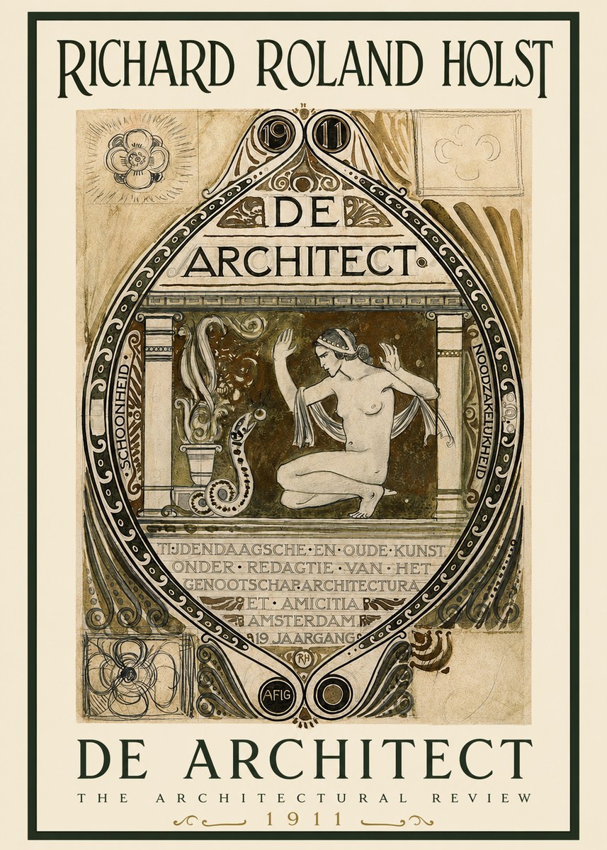 Richard Roland Holst De Architect No2 - Poszter